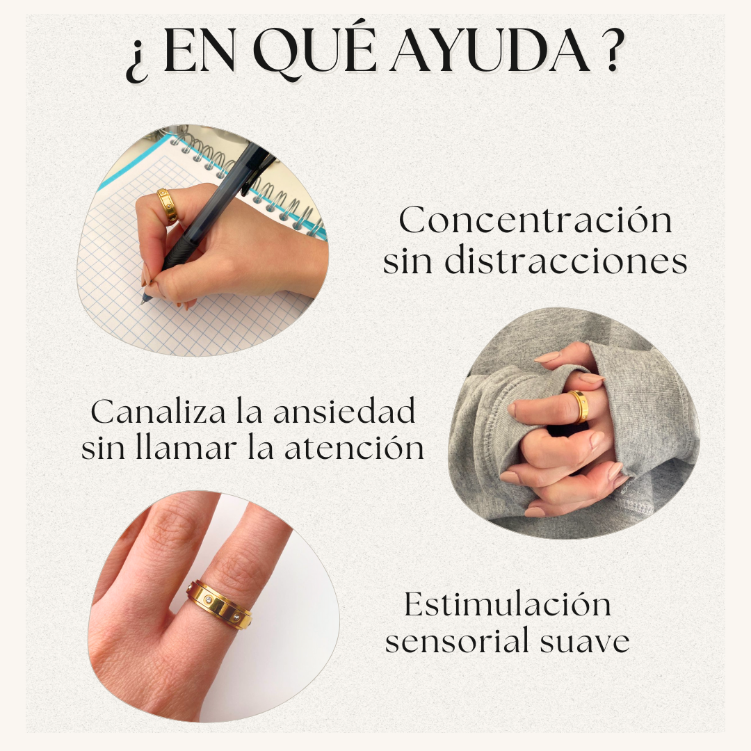Anillo Giratorio Antiansiedad y TDAH