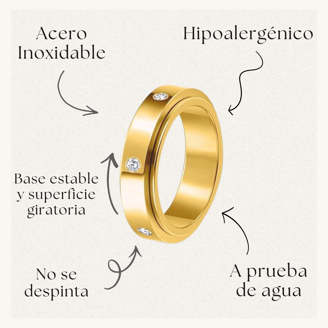Anillo Giratorio Antiansiedad y TDAH